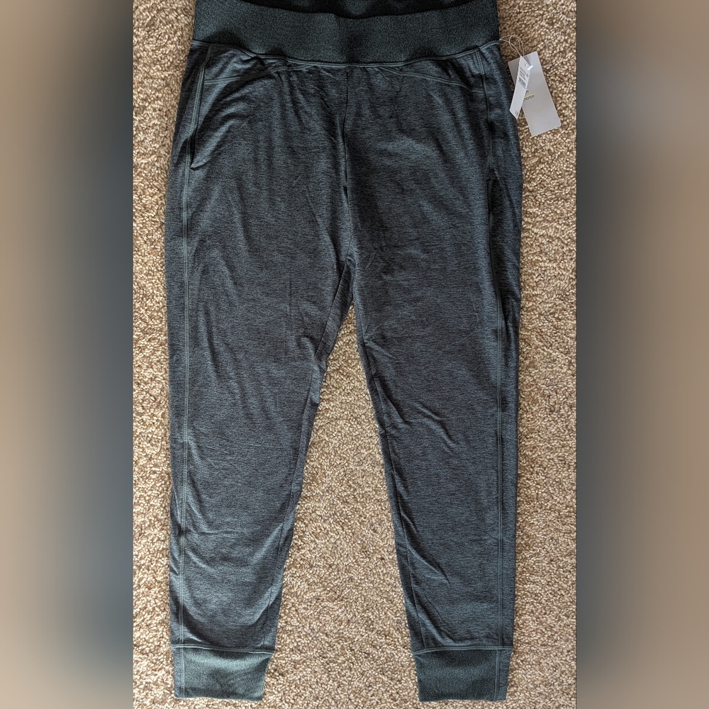 New W/Tags Large Hunter Green Cozy Pants Leggings Z By Zella